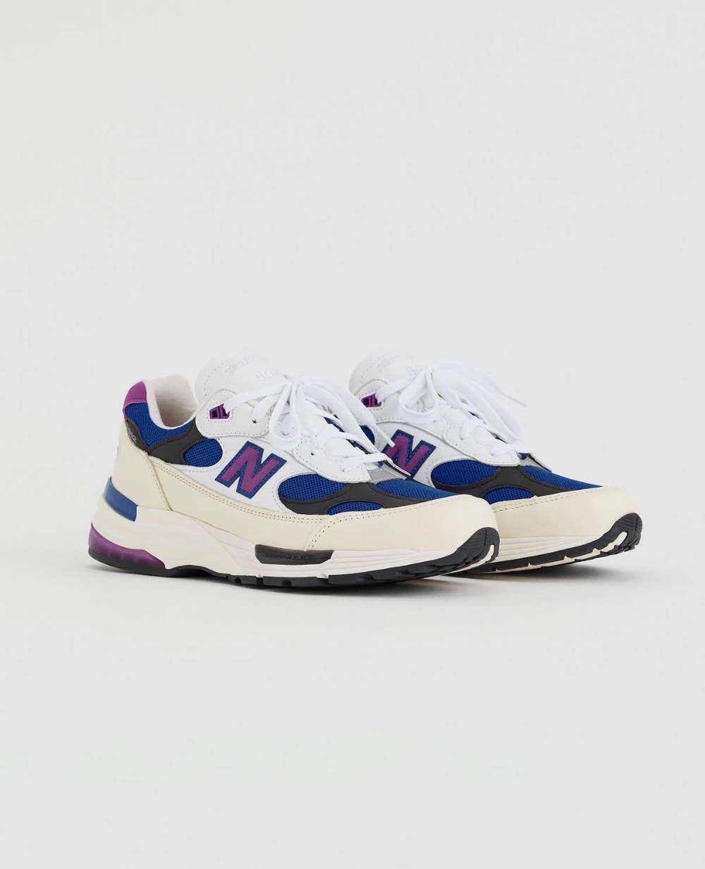 New Balance 992 Made in USA White Team Royal Blue Purple Fuchsia — 41, Novo