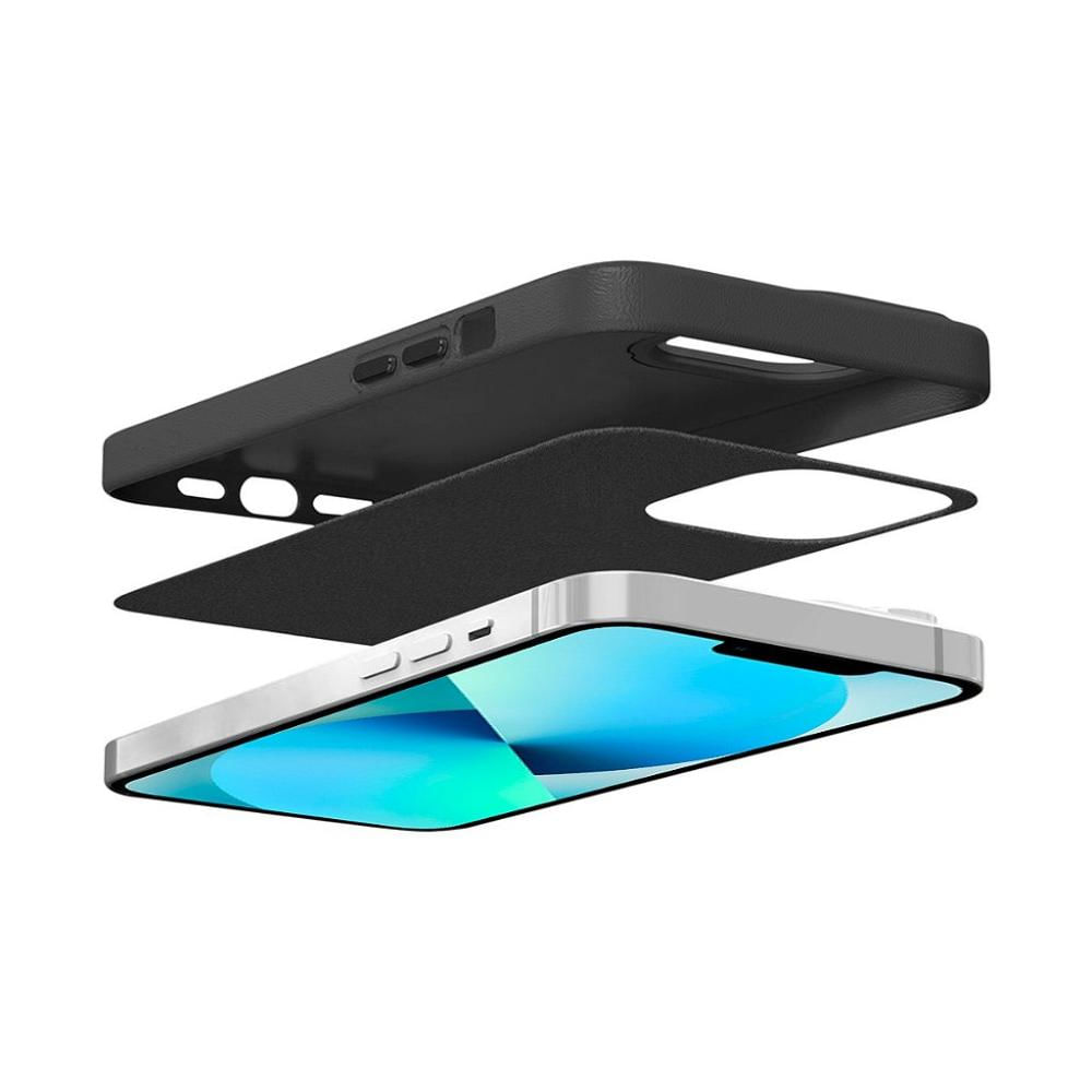 Foto 5 de Capa para iPhone 13 - Couro Dual Preta - Gshield