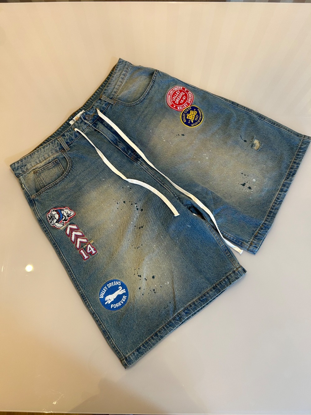 Bermuda Vale Lives Forever Paradise Jorts Blue — 44, Novo