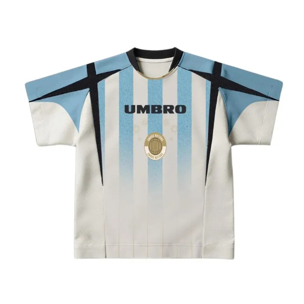Camiseta Umbro UWN El Obelisco Argentina White Light Blue — P / M / G / XG / XXG, Novo