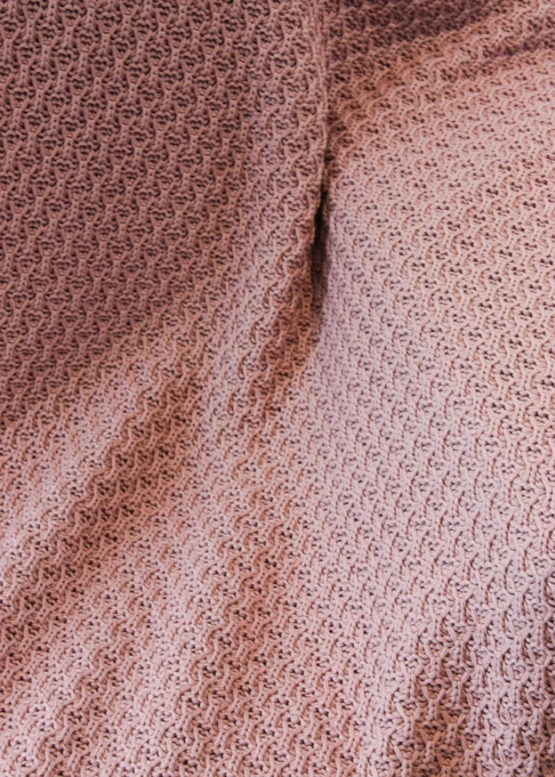 Foto 4 de Manta Tricot Tramado Rosé