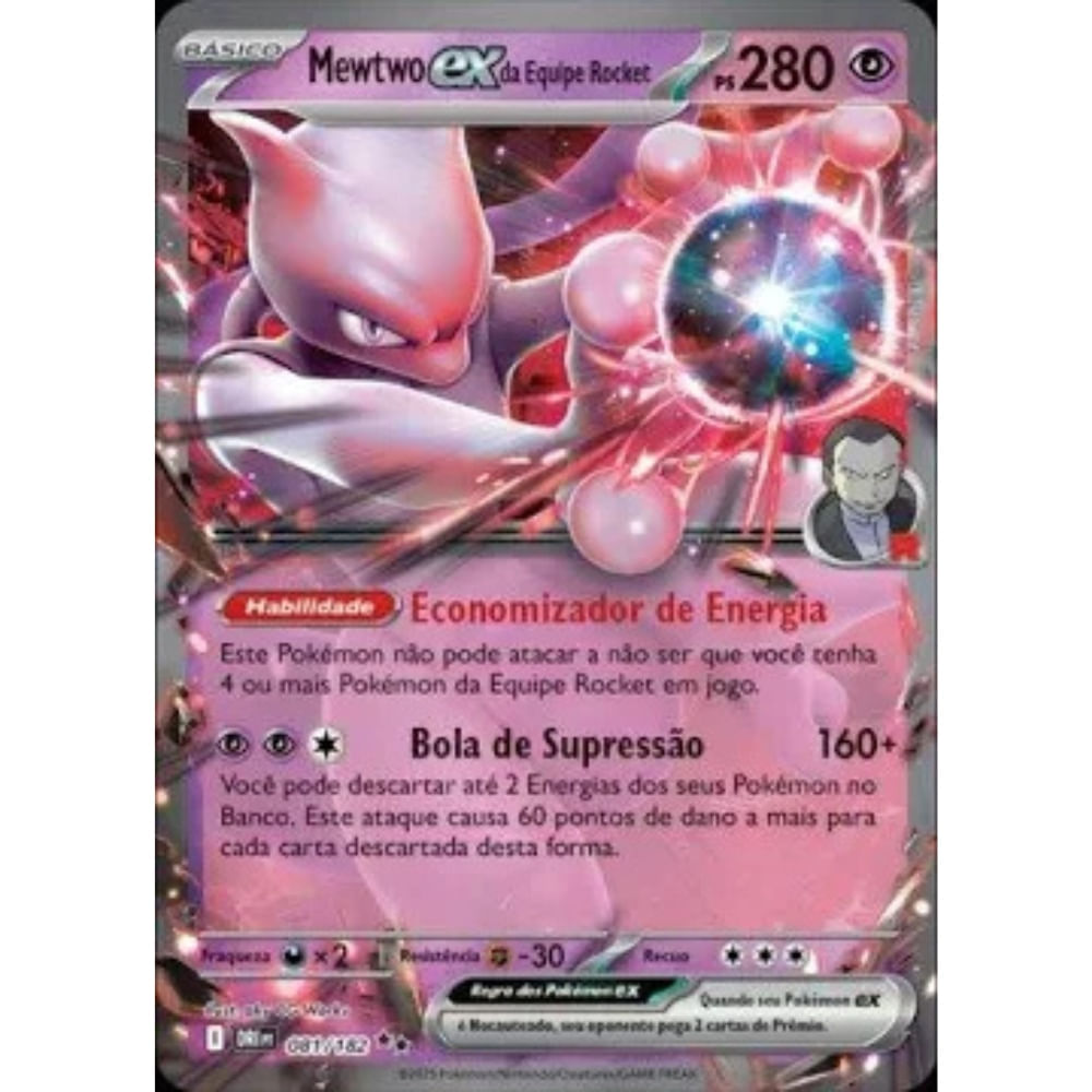 Foto 3 de Cartas Pokémon Batalha Mewtwo Equipe Rocket 60 Cards Copag