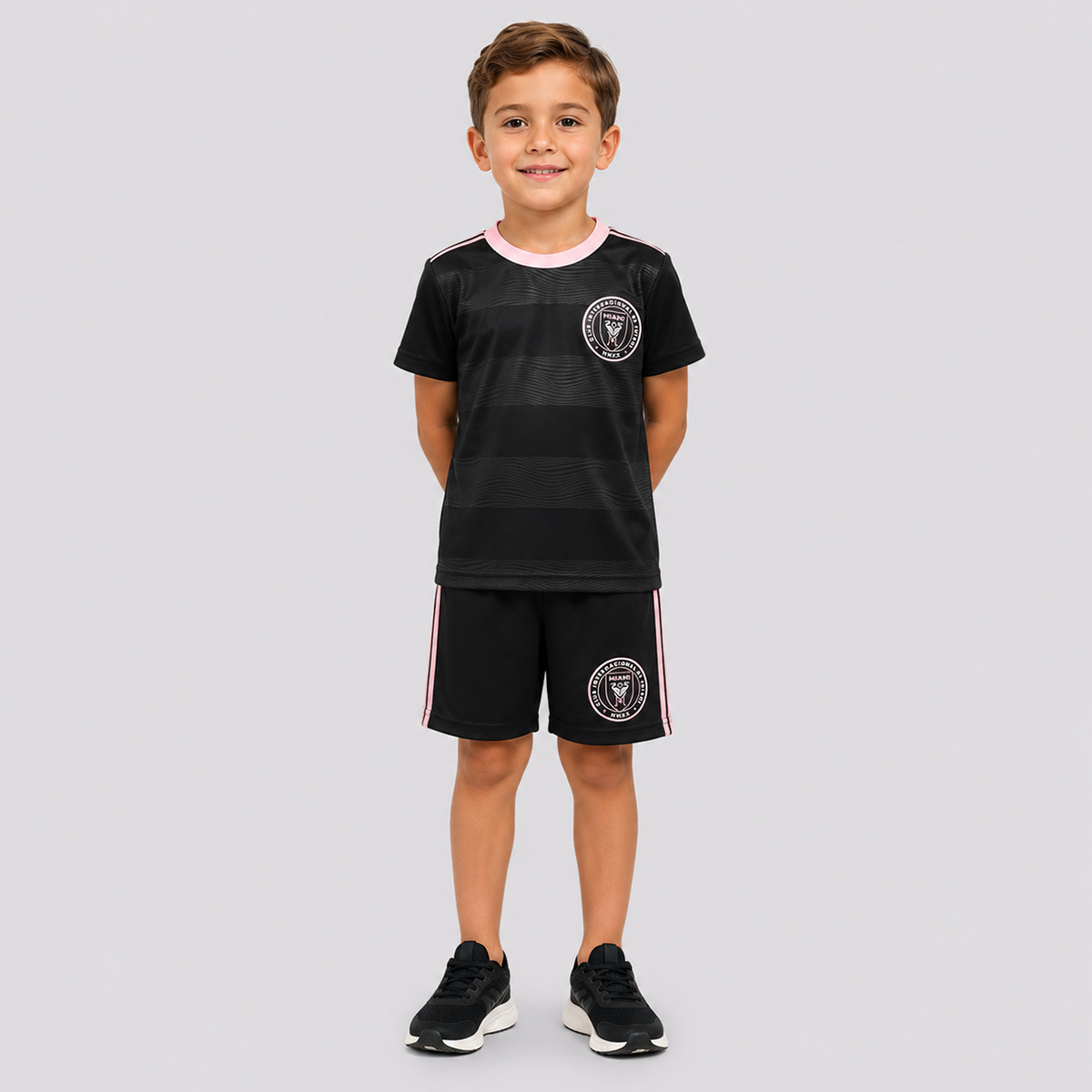 Kit Inter Miami Dry II Infantil Preto e Rosa
