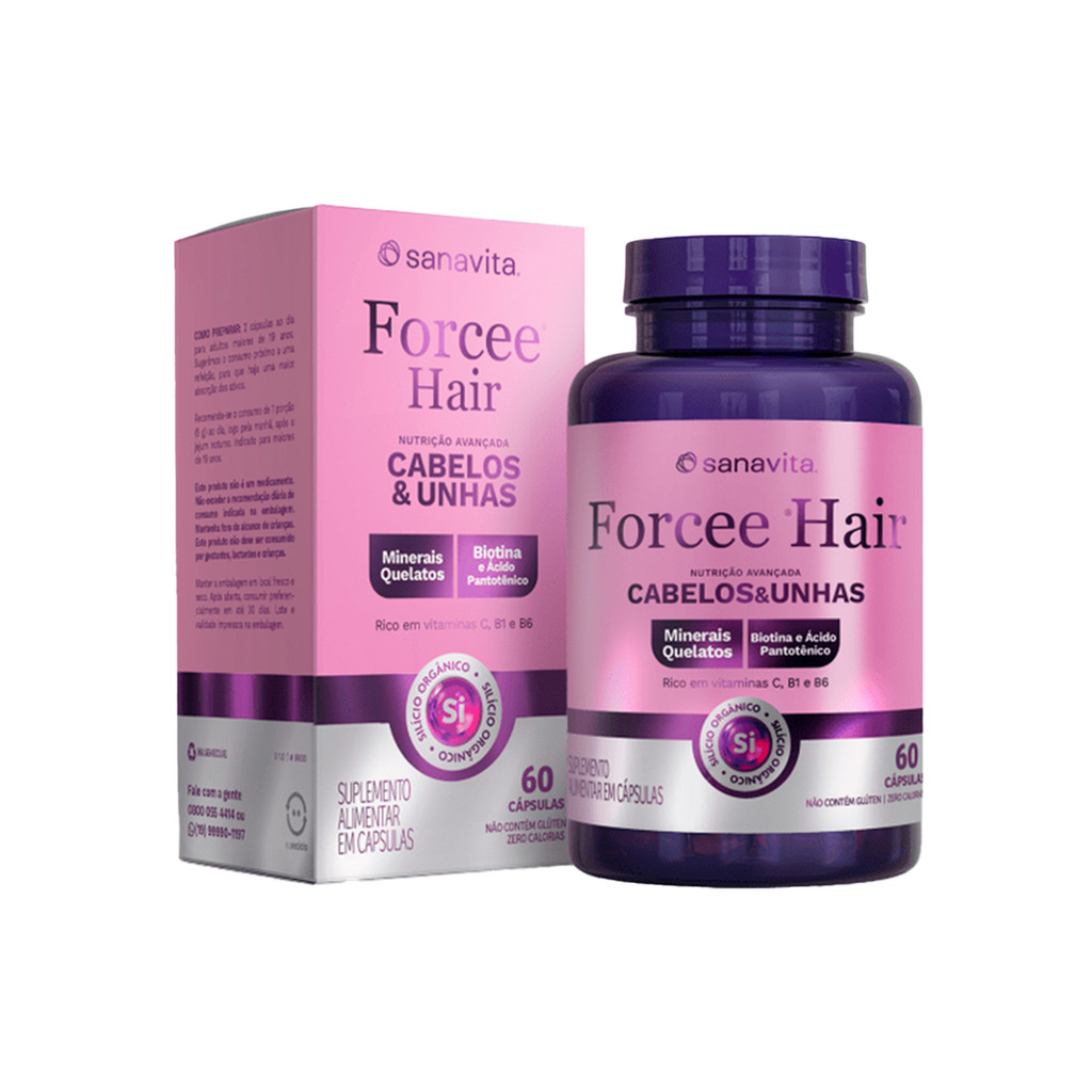 Forcee Hair Cabelos e Unhas 60 Cápsulas Sanavita