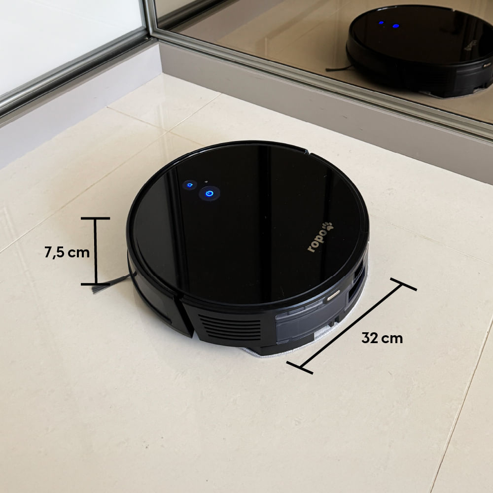Foto 2 de Robô Aspirador e Passa Pano Ropo Smart Pet Bivolt