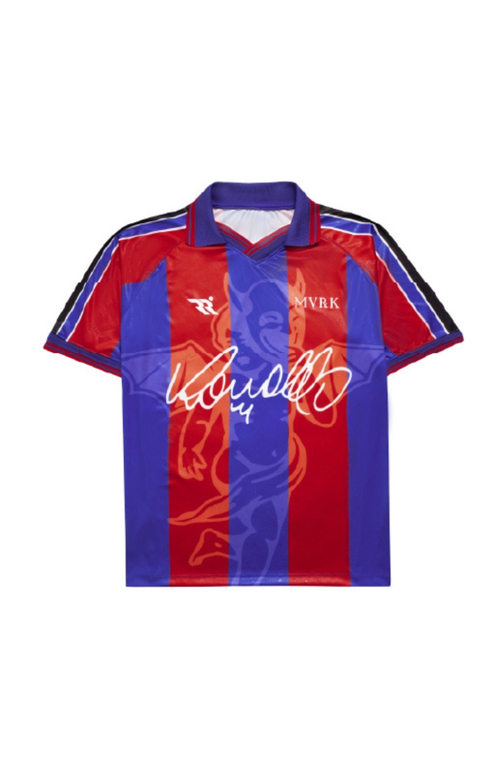 RR x MVRK Camiseta Barcelona Jersey Red Blue — P / M, Novo