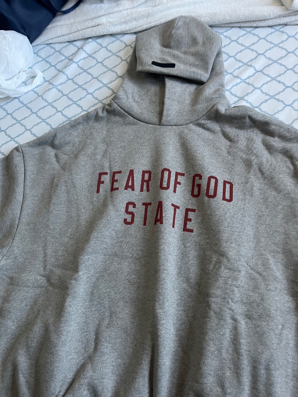 Moletom Fear of God Essentials Fleece II Dark Heather — G, Novo