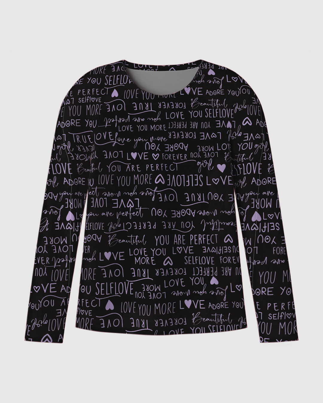 Blusa Infantil Menina Manga Longa Estampada Em Algodão Malwee Kids — Preto - 8