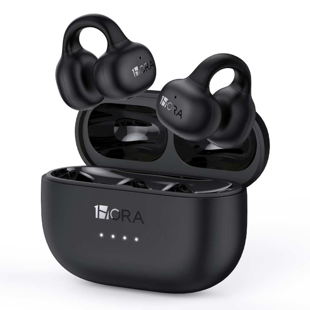 Fone de Ouvido Sem Fio Bluetooth V5.3 1HORA AUT210 Clip Ears Com Microfone IPX5 Wireless Earbuds Headphones