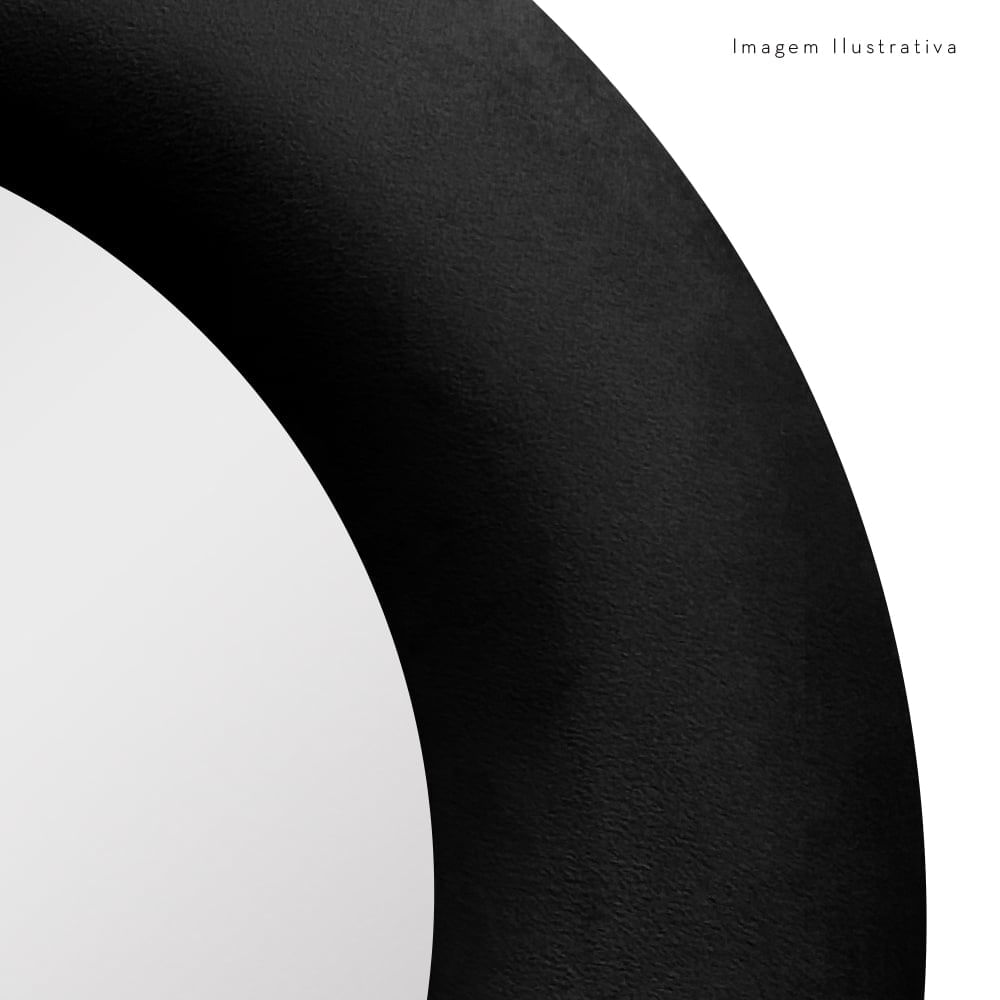 Foto 3 de Espelho Decorativo Madrid Veludo 60cm Preto