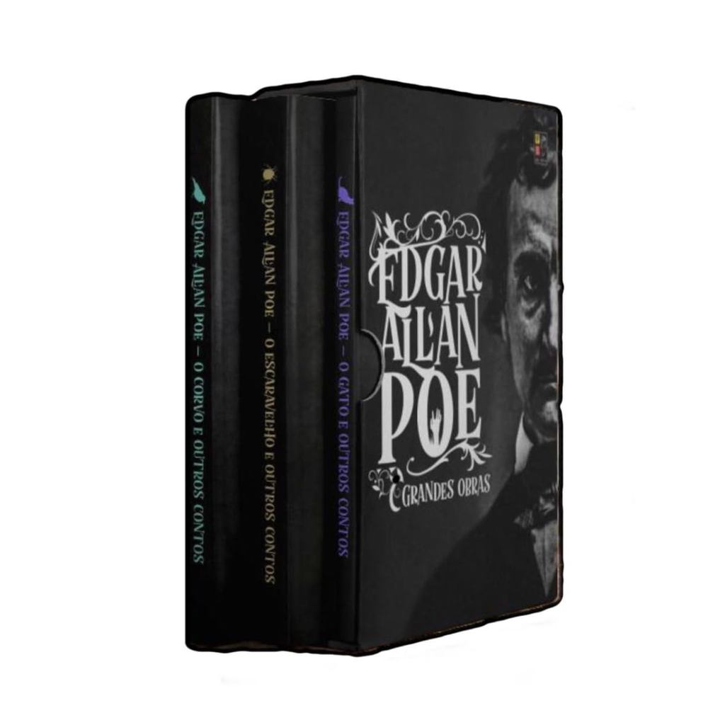 Box com 3 Livros de Edgar Allan Poe no formato Maior