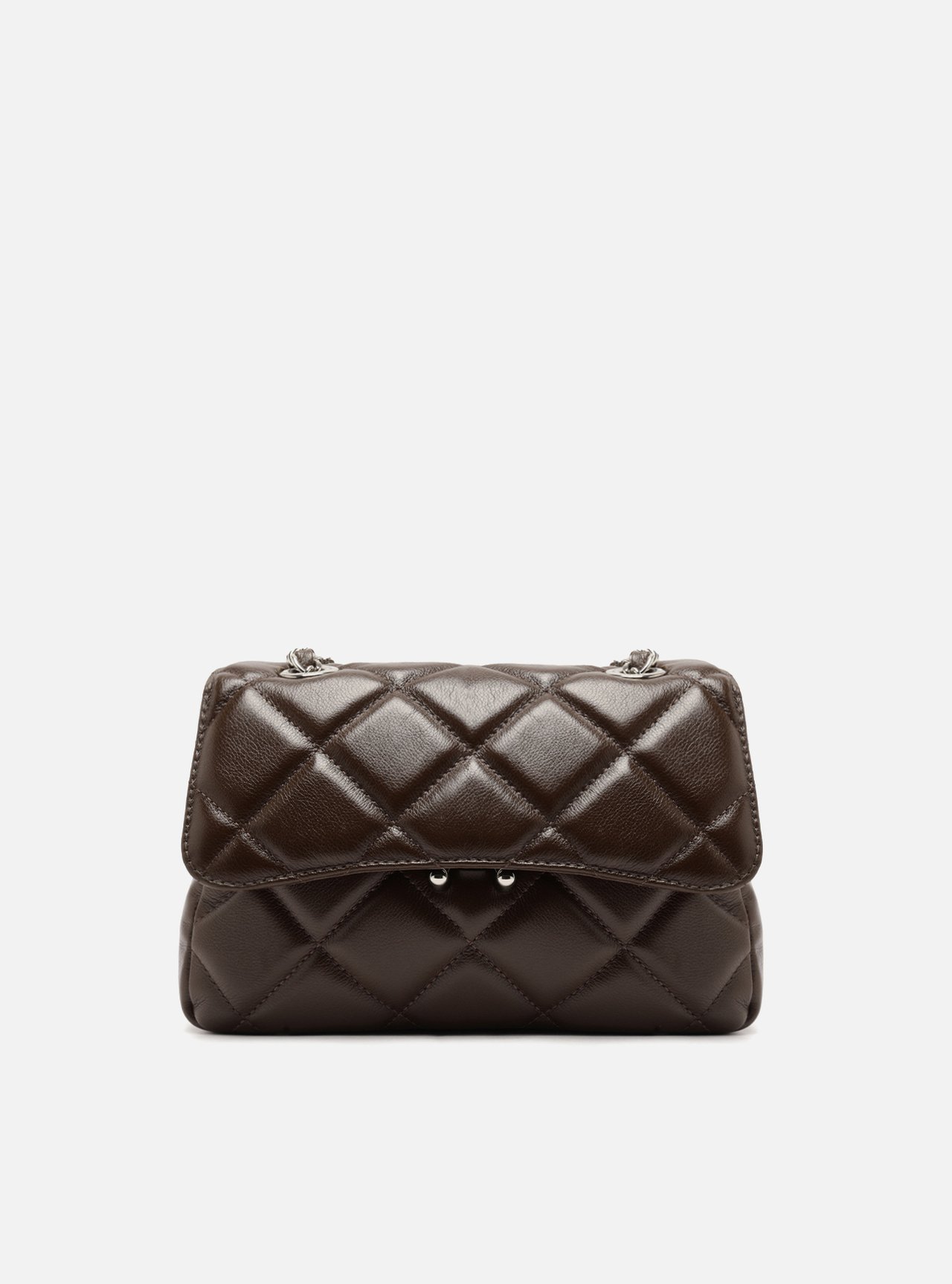Bolsa Tiracolo Marrom Cocoa Couro Mizz Média