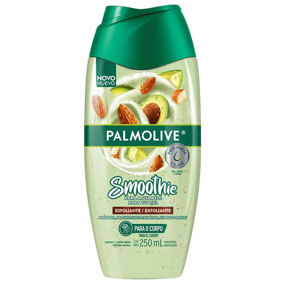 Sabonete Líquido Corporal Palmolive Smoothie Esfoliante Amêndoa, Abacate e Leite 250ml