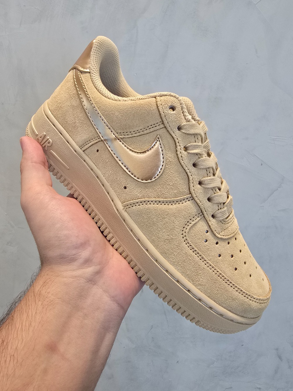 Nike Air Force 1 Low Linen Suede — 35 / 36 / 37 / 38, Novo