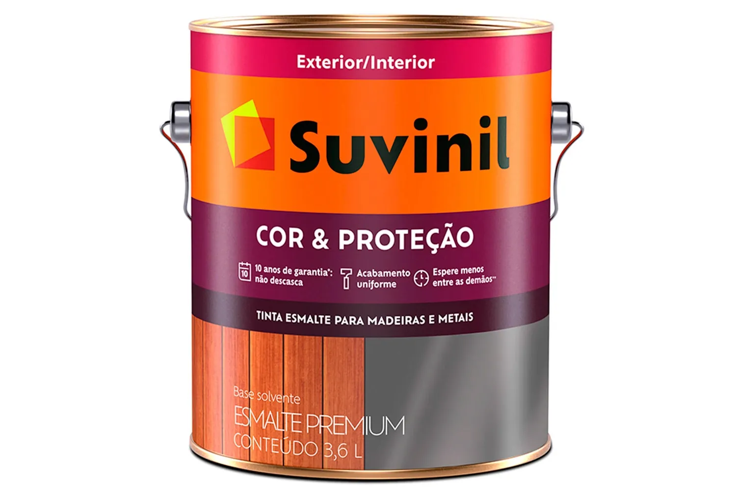 ESMALTE PR COR E PROT FOSCO PT 3,6L SUVINIL