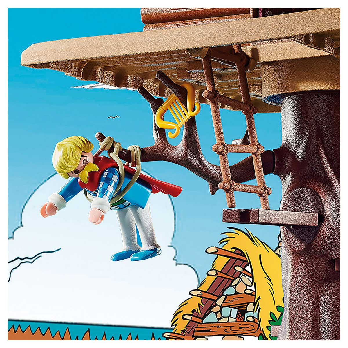 Foto 3 de Playmobil - Cacofonix Com Casa Na Árvore - Asterix - 71016