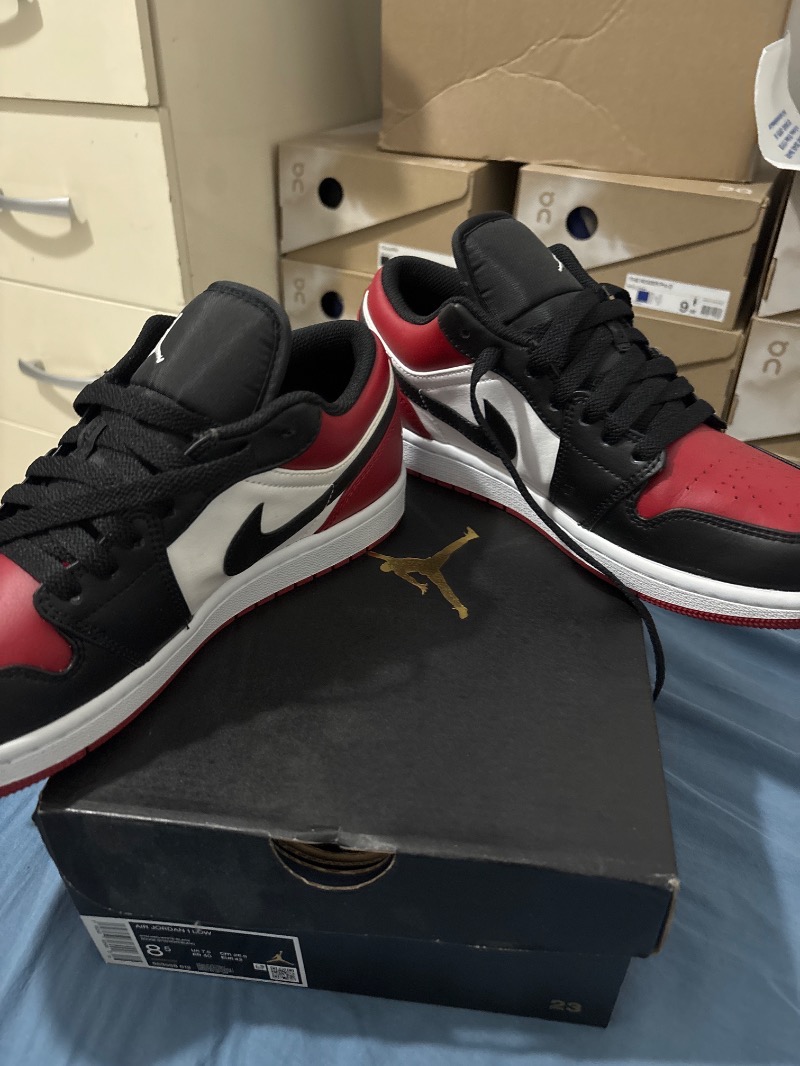 Foto 3 de Air Jordan 1 Low Bred Toe Gym Red — 40, Usado