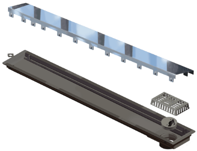 Ralo Linear c/ Tampa 75cm Inox Polido Versatile Elleve