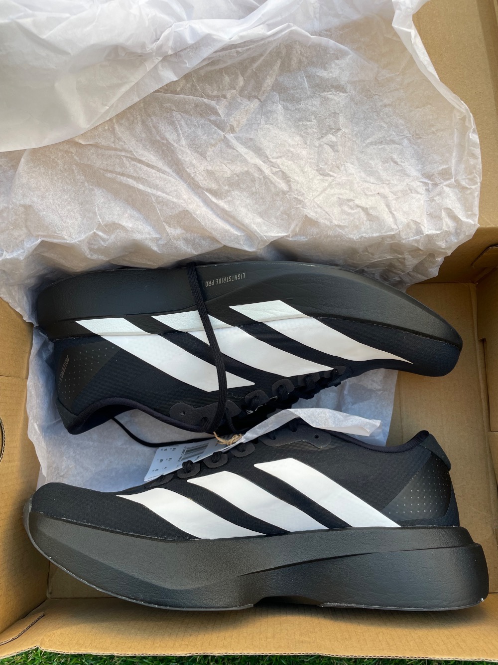 adidas Adizero Evo SL Core Black Cloud White Carbon — 39, Novo