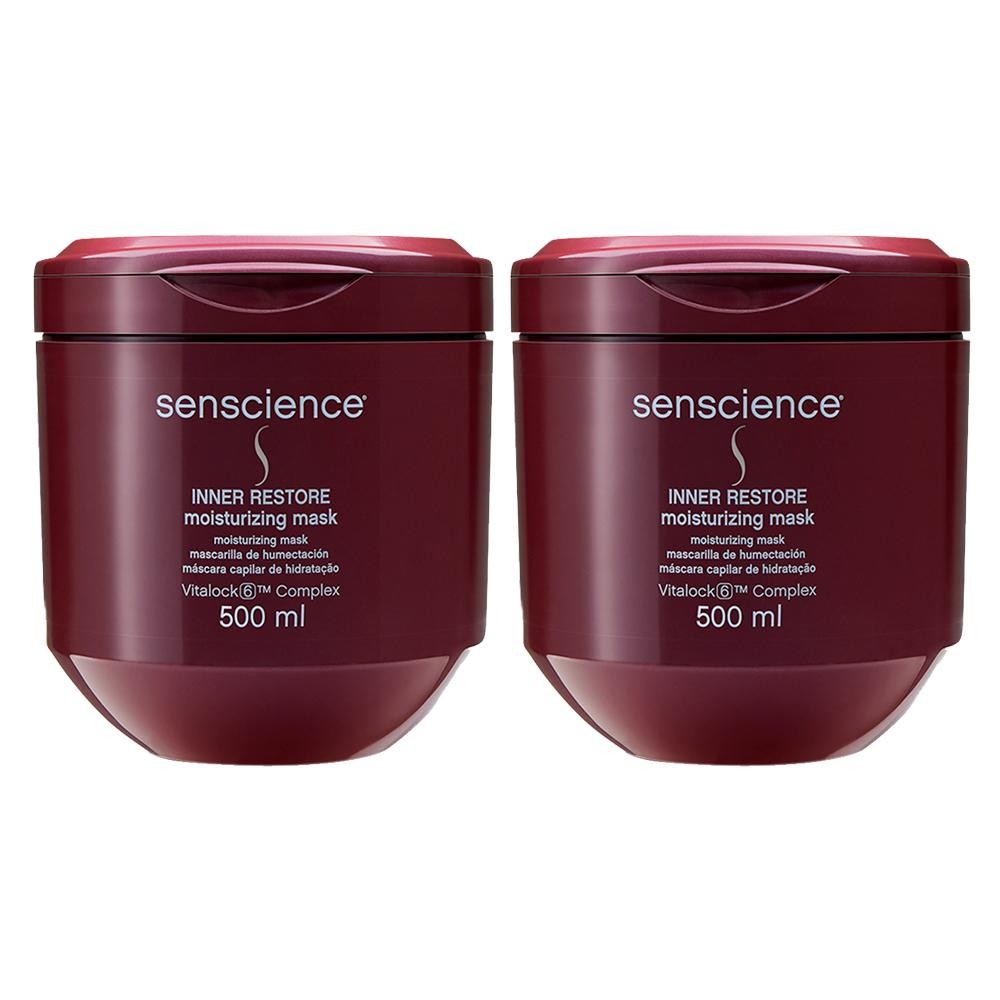 Kit Senscience Inner Restore Moisturizing - Máscara de Hidratação 500ml - 2 Unidades