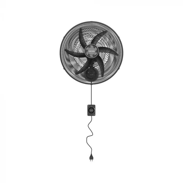 VENTILADOR OSC PAREDE 50CM 6P PRETO 127V VENTISOL