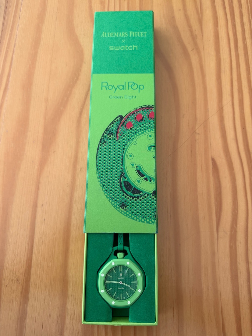 Audemars Piguet x Swatch Relógio Royal Pop GREEN EIGHT 40 mm — Único, Novo