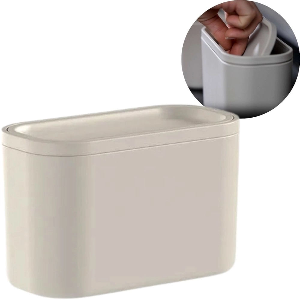Lixeira De Bancada Basculante Bold Bege Ou