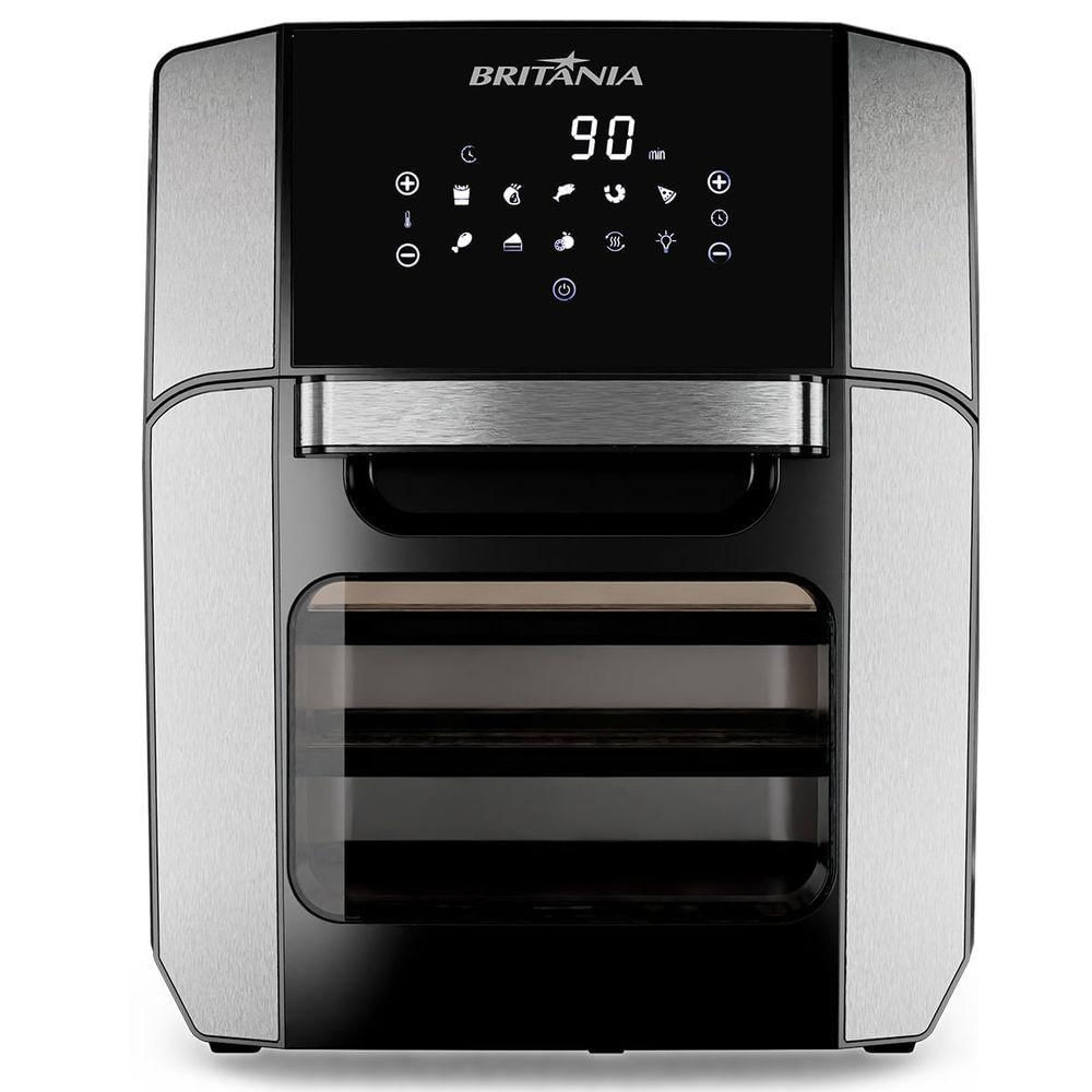 Air Fryer Oven Britânia BFR2100 12L 1800W Digital 4 em 1 com Timer e Desidratar Preto 220V