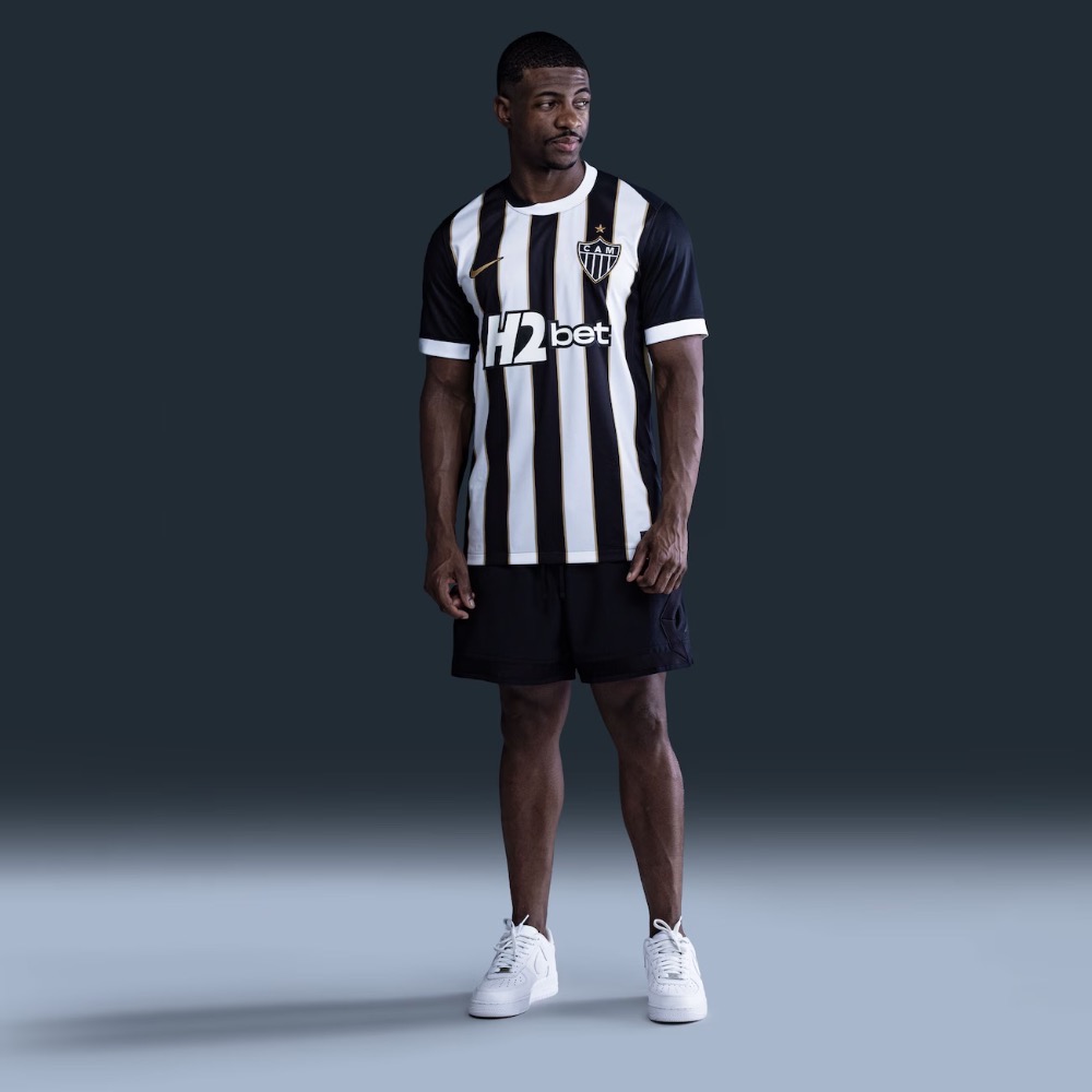 Camiseta Nike Atlético Mineiro I 2026/27 Torcedor Pro Black White — P / M / G / XG / XXG, Novo