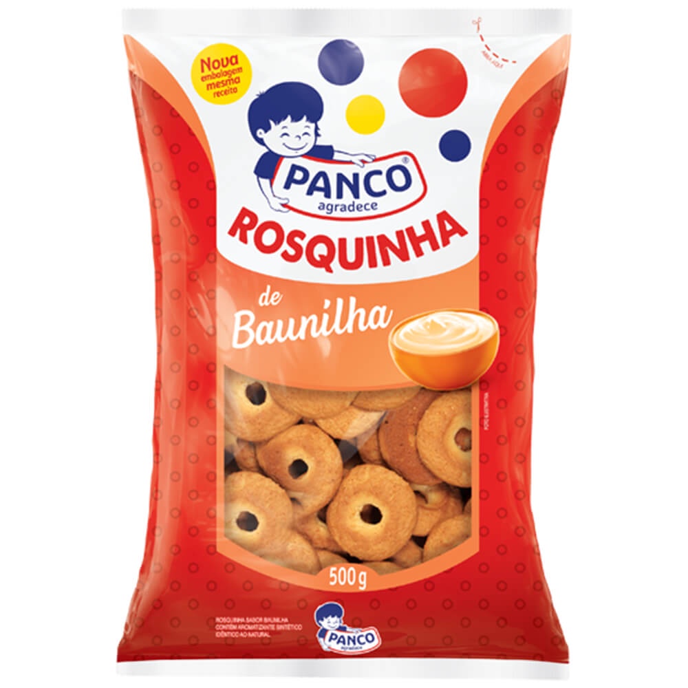 Biscoito Rosquinha Baunilha 500g - Panco