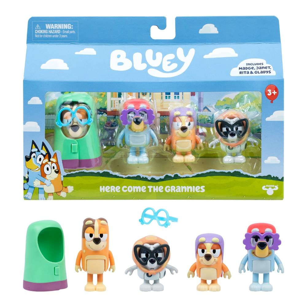 Kit 4 Bonecos Colecionáveis Bluey 6cm - Vovós