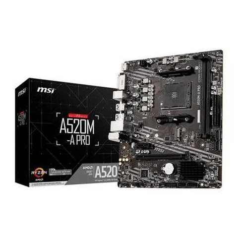 Placa-Mãe MSI A520M-A PRO, AMD AM4, mATX