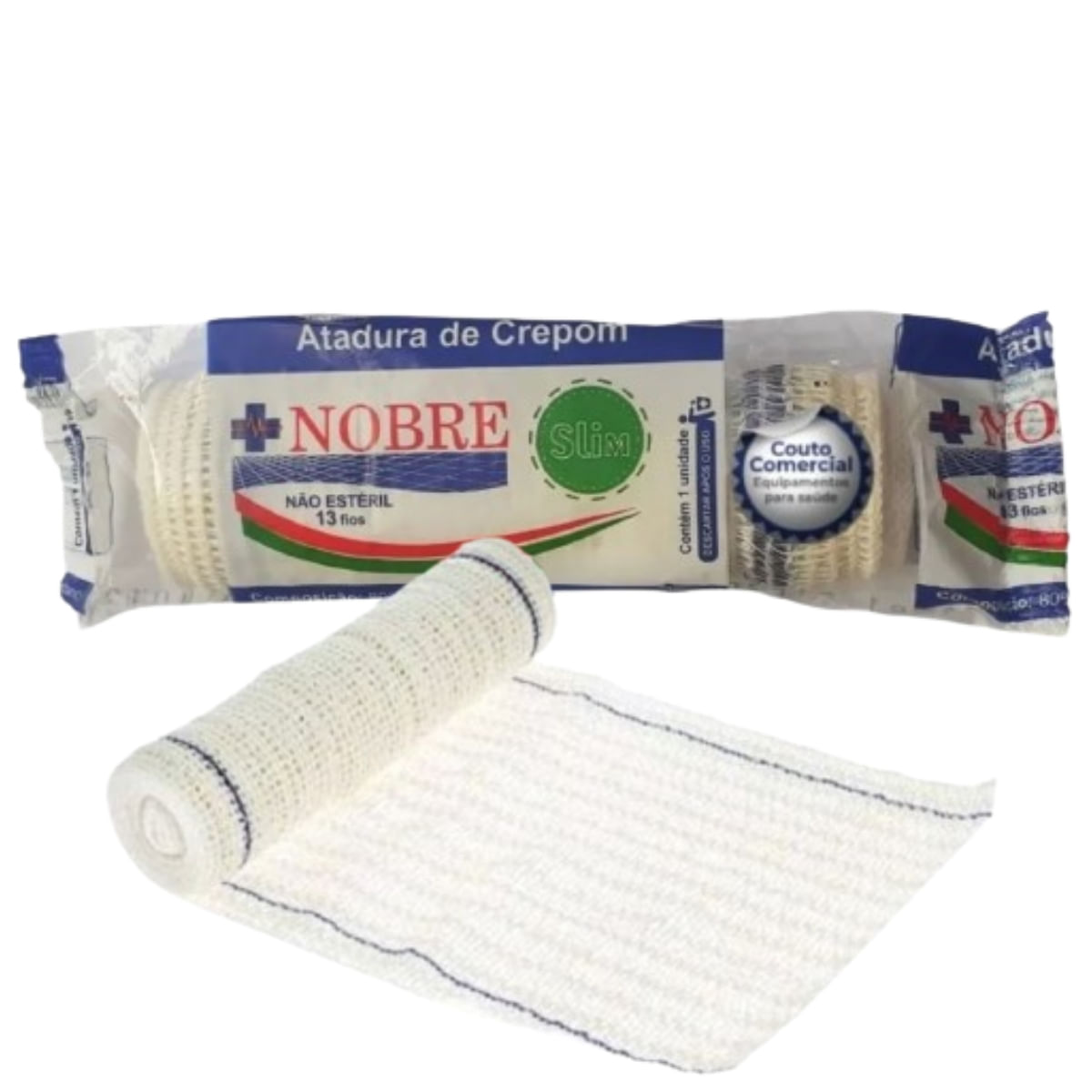 ATADURA DE CREPOM 13 F 12 CM X 1.8 NOBRE SLIN 12 ROLOS
