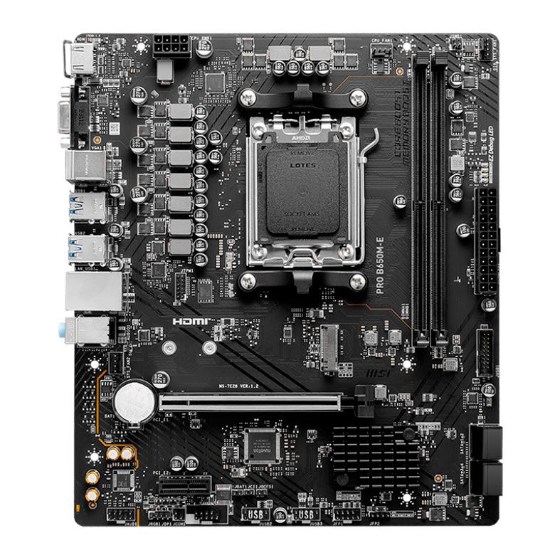 Placa Mae MSI Pro B650M-E, DDR5, Socket AMD AM5, M-ATX, Chipset AMD B650, PRO-B650M-E