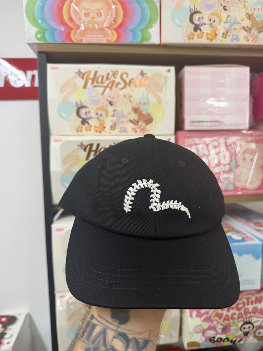 Boné Evisu Seagull Embroidery Denim Black — Único, Novo