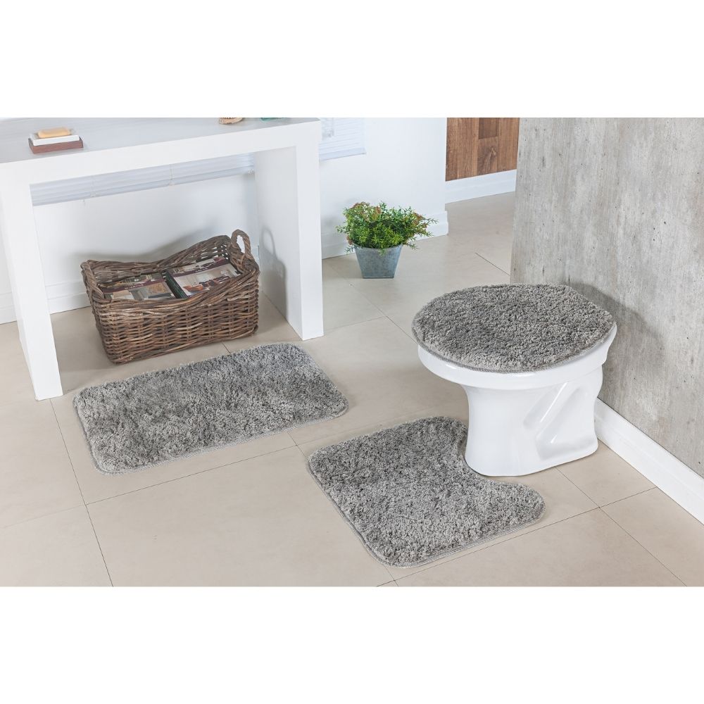 Kit Banho 3 Peças Classic Cinza Oasis