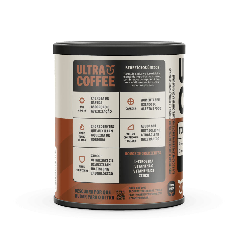 Foto 3 de Ultracoffee Chocolate 220g - Plant Power