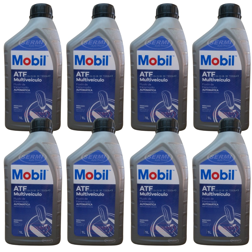 Kit 8 Litros Óleo ATF Dexron VI Mobil Multiveículo Para Câmbio Automático