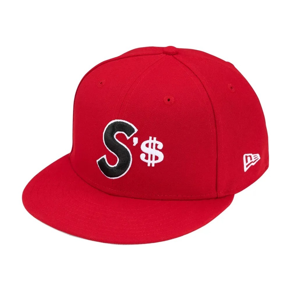New Era x Supreme Boné Money S Logo Red FW26-W4 — 7-1/4, Novo