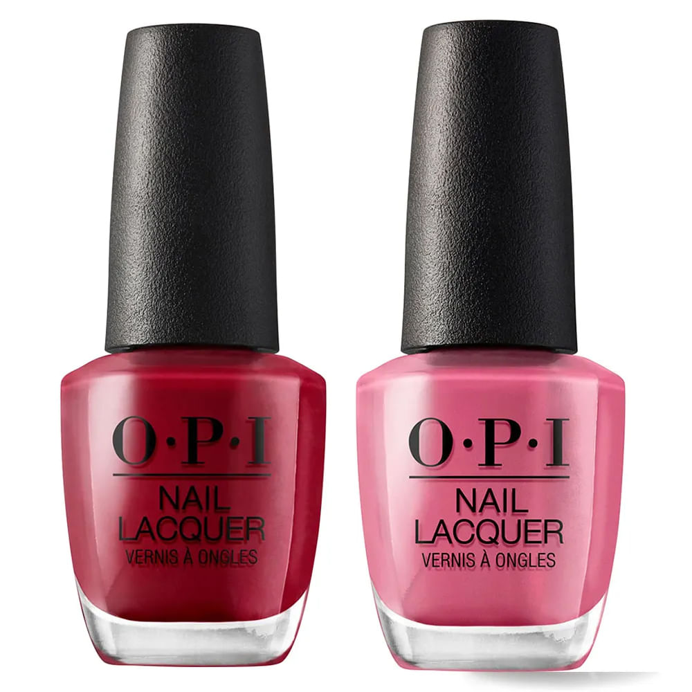 O.P.I By Ma Tranchesi Kit – Esmalte Chick Flick Cherry + Esmalte H72 Just Lanai-Ing Around — Kit