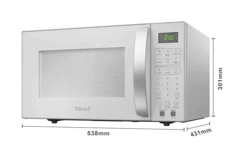 Micro-ondas Consul 32L Branco Menu Fácil - 110V ou 220V