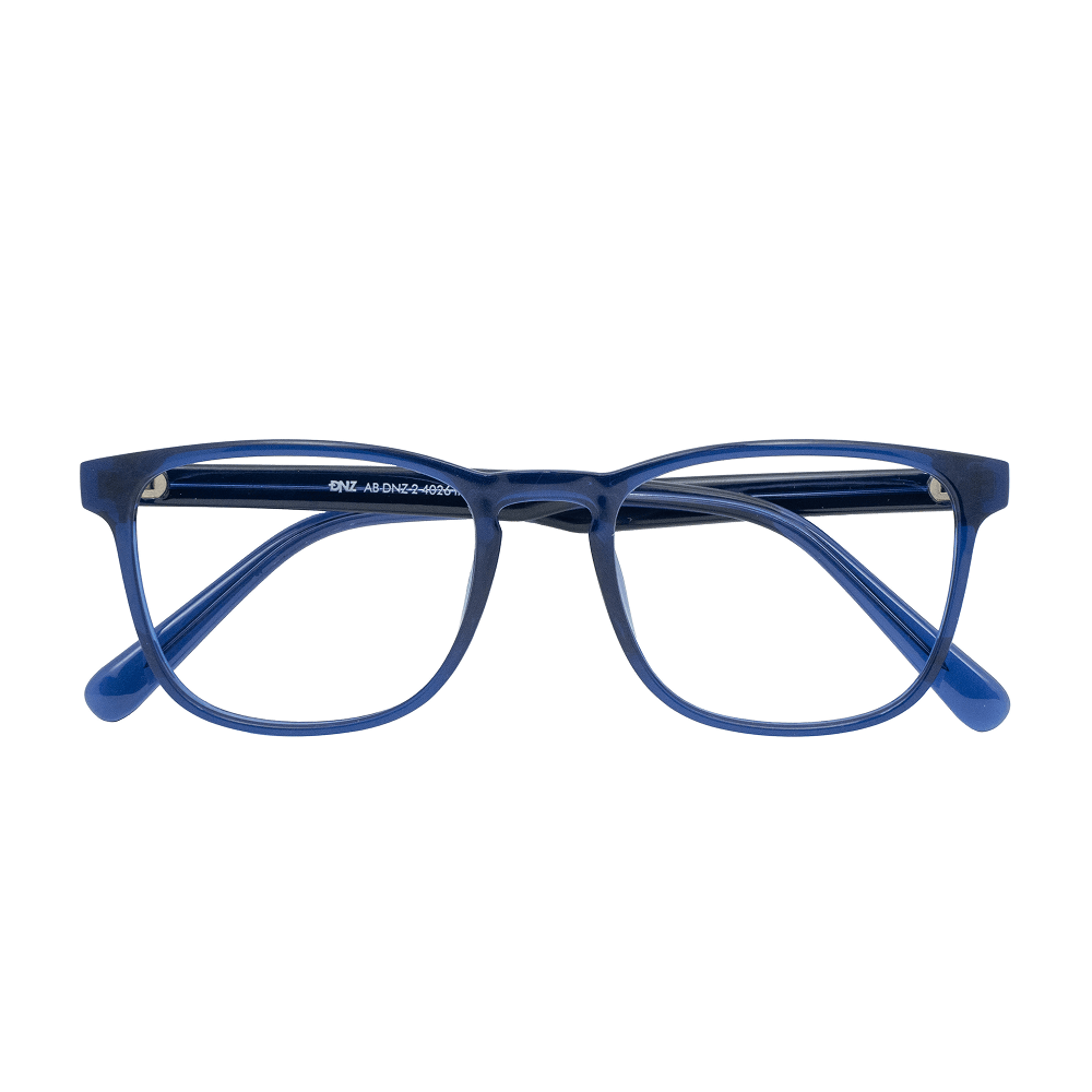 Armação para Óculos de Grau Masculino DNZ 2 4026 Azul Fosco Cristal Armação para Óculos de Grau Masculino DNZ 2 4026 A