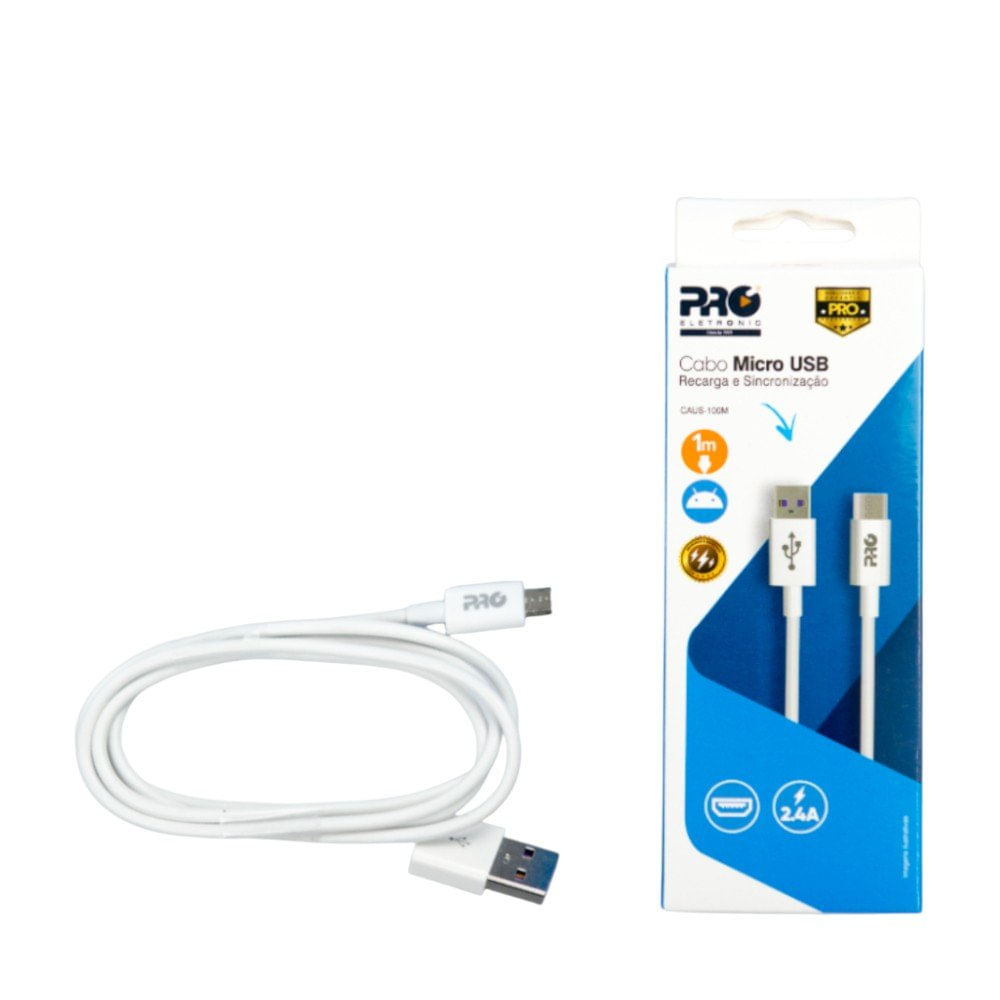 Cabo Usb Para Micro Usb 1 Metro - Causb-100M Proeletronic