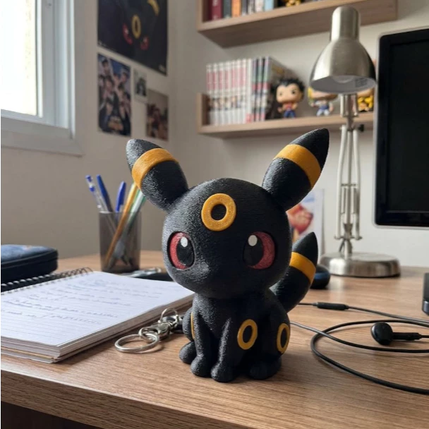 Action Figure Umbreon Chibi Pokémon Impressão 3D