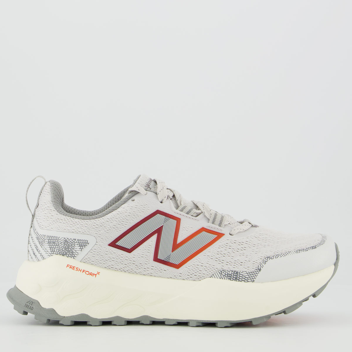Tênis New Balance Fresh Foam Garoe V2 Feminino Cinza e Vermelho