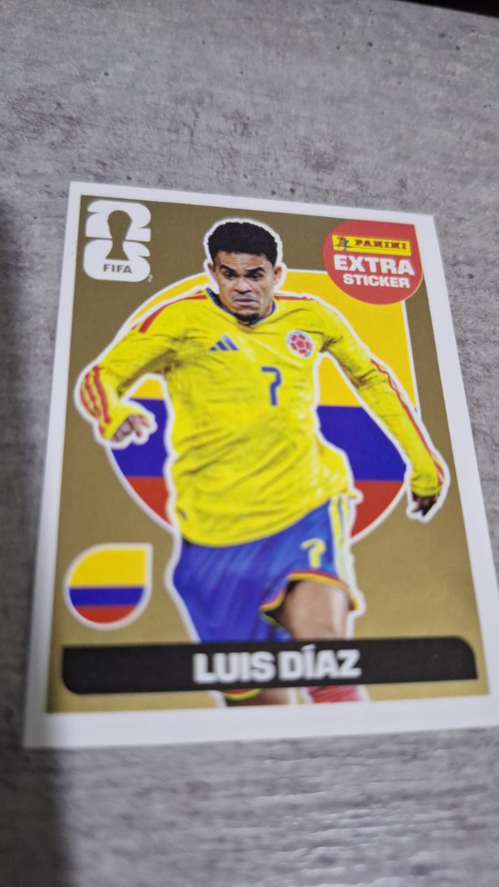 Figurinha Panini Luis Díaz Legend Ouro FIFA World Cup 2026 — Near Mint, Novo