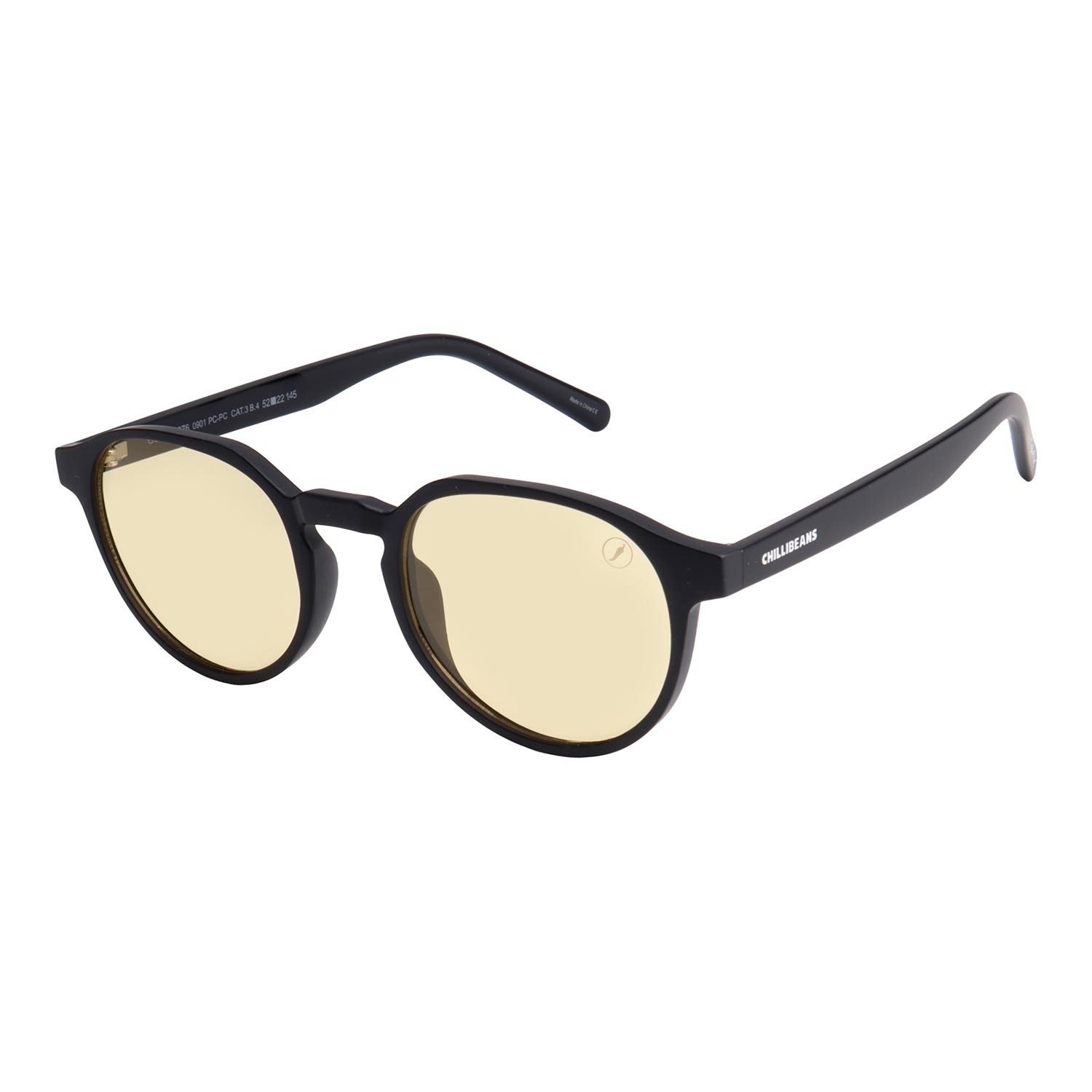 Óculos de Sol Masculino Rock In Rio Redondo Amarelo OC.CL.5976.0901 M