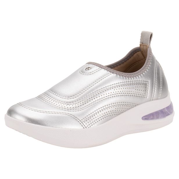 Tênis Feminino Slip On SoftStep Piccadilly 940002 PRATA 35