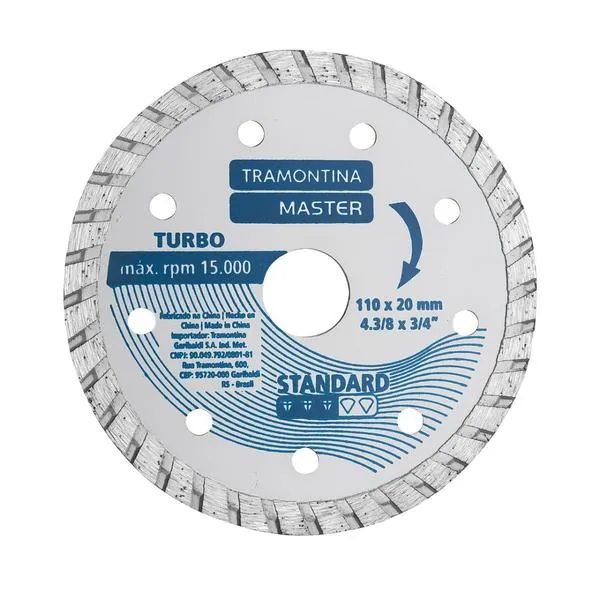 DISCO DE CORTE DIAMANTADO STANDARD 4.3/8 TRAMONTINA