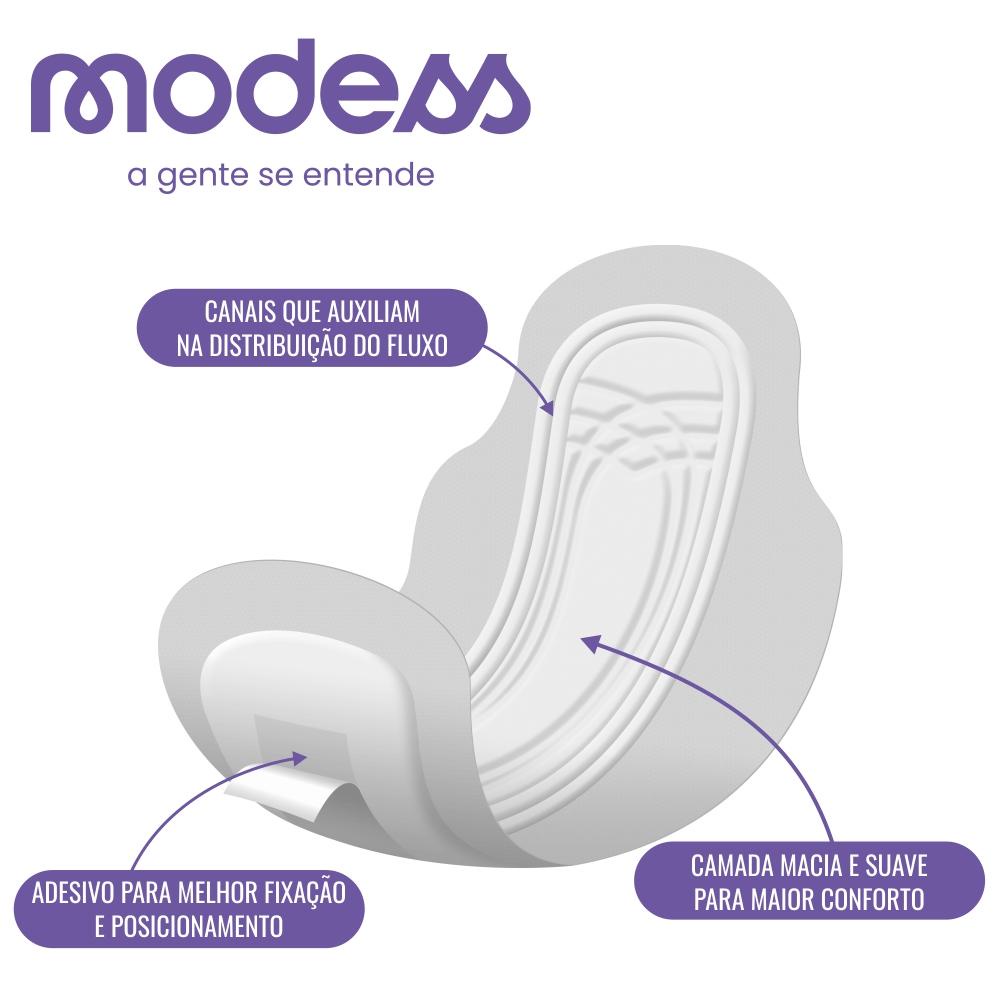 Foto 2 de Absorvente Modess Noturno com Abas 8un